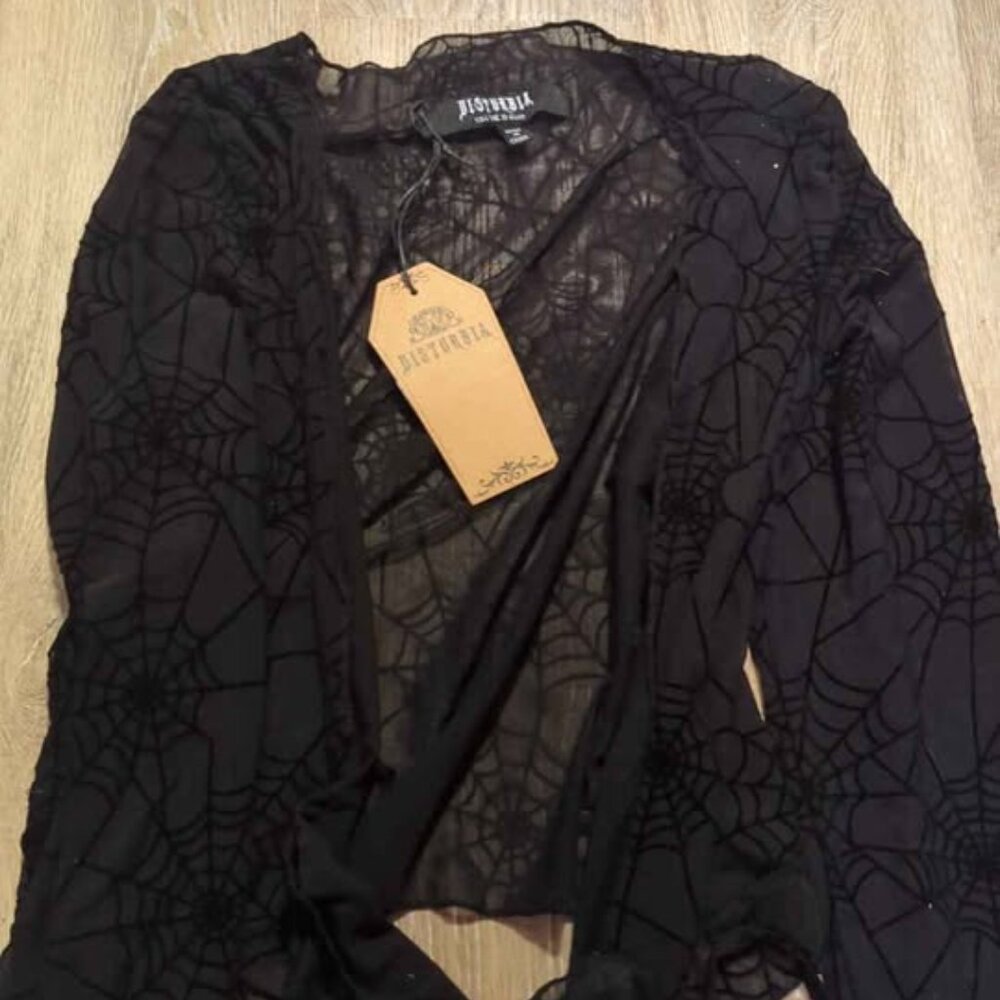 Disturbia venom mesh wrap top size 6 new - Picture 4 of 5